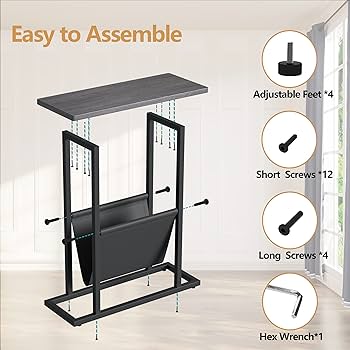 Amazon.com: Yusong Small Narrow Side Table for Small Spaces